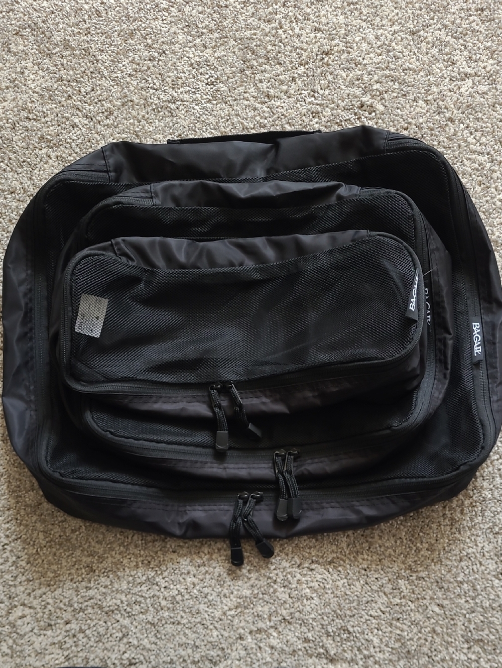 Black Travel Packing Cubes - 2 Sets